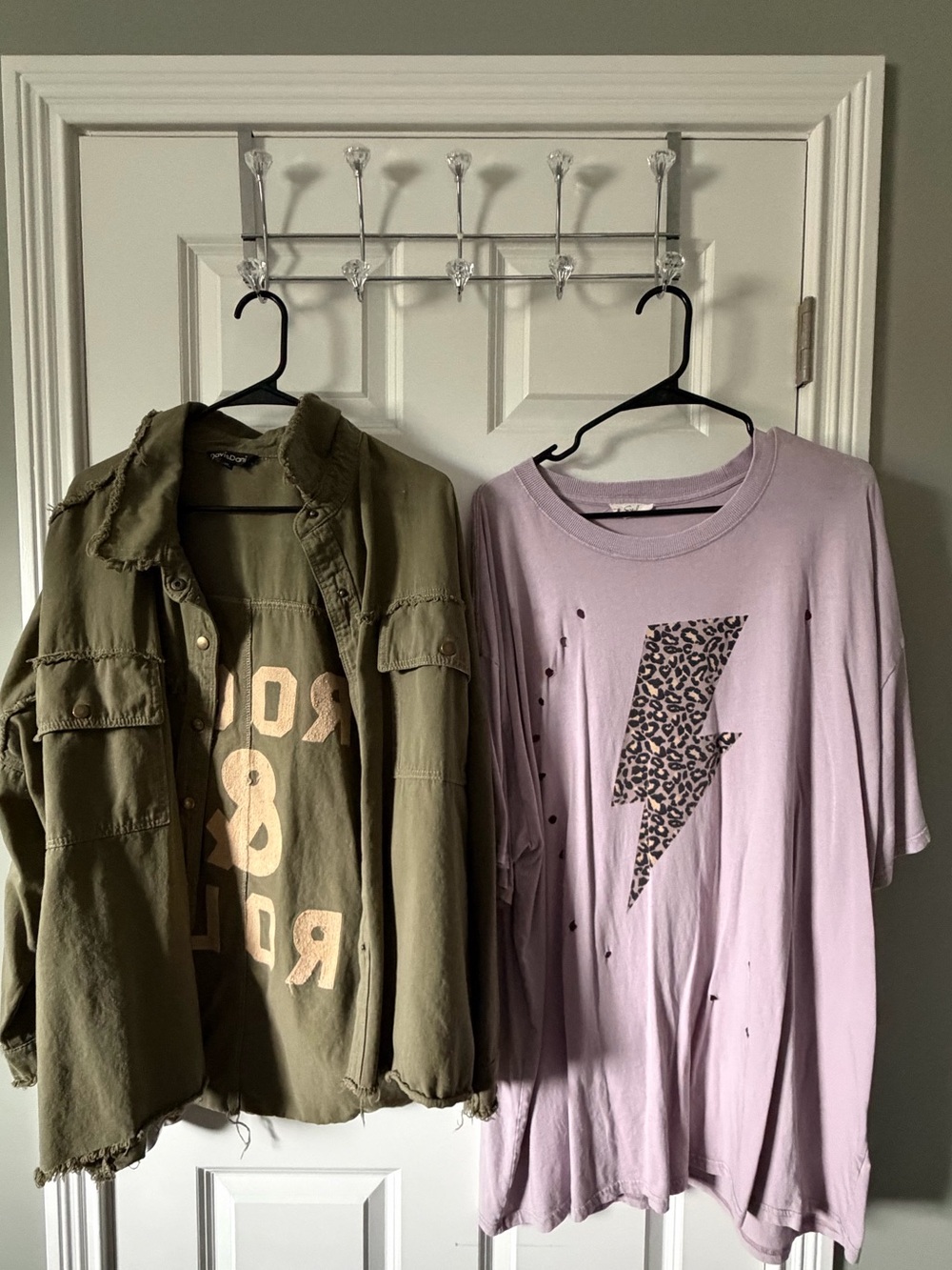 Davi & Dani Utility Jacket + Easel Graphic Tee Bundle | 1XL | Rock & Roll Outfit